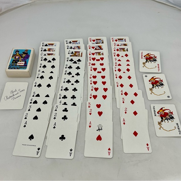 Vintage 1960s Qantas Australia Airline Piatnik Mini Playing Cards Queen King - Picture 2 of 15